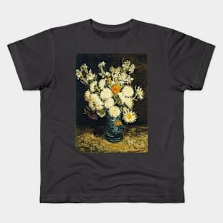 Flowers in a blue vase by van Gogh Kids T-Shirt